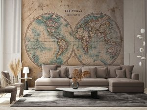 Foto tapeta – Stara mapa sveta