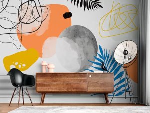Foto tapeta – Pastelni apstraktni oblici – varijanta 3