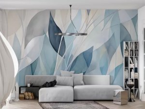 Foto tapeta – Plavi apstraktni talasi – varijanta 3