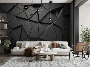 3D foto tapeta – Geometrijski 3D paneli – varijanta 4