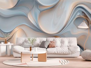 3D foto tapeta – Apstraktni talasi – varijanta 3