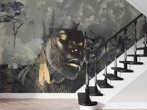 Foto tapeta – Zlatna apstraktna skulptura – varijanta 4