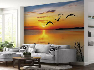 Foto tapeta – Jezero u zalasku sunca