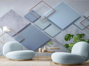 3D foto tapeta – Geometrija blue