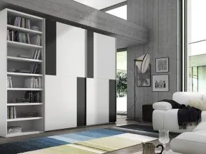 Armario puertas correderas moderno más estantería