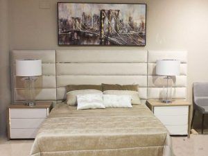 Dormitorio matrimonio cabecero tapizado