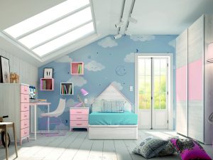 Diseño de dormitorio Juvenil casita