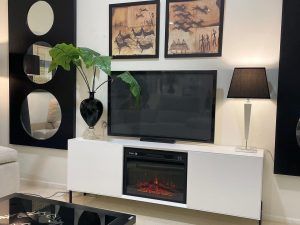 Mueble TV chimenea