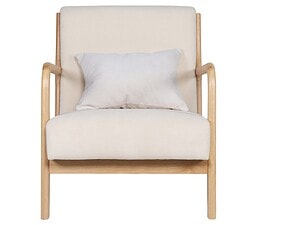 BUTACA TOKIO MICROFIBRA BEIGE / MADERA - Imagen 2