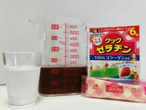 ジュレめんつゆを作る工程
