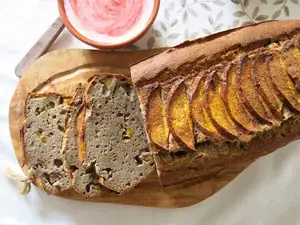sliced banana loaf