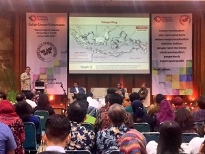 Menkominfo Rudiantara saat menyampaikan paparan pada kuliah kehumasan, di Kementerian Perindustrian, Jakarta, Rabu (3/8) pagi. (Foto: Dina/Humas)