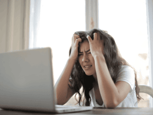stressed with emails