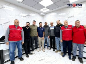 Testron Group and Fresh Electric Egypt team during material testing equipment installation and successful project completion