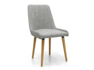 Pair of Shankar Capri Flax Effect Grey Weave Dining Chairs