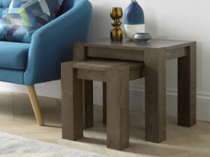 Bentley Designs Turin Dark Oak Nest Of Lamp Tables