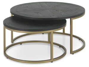 Bentley Designs Chevron Peppercorn Ash Nest of Tables