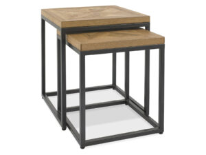 Bentley Designs Indus Rustic Oak Nest of Tables