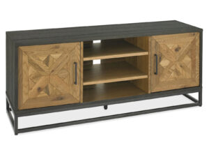 Bentley Designs Indus Rustic Oak Rustic Oak & Peppercorn Entertainment Unit