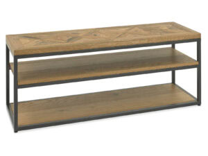 Bentley Designs Indus Rustic Oak Open Entertainment Unit