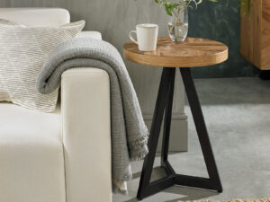 Bentley Designs Ellipse Rustic Oak Lamp Table