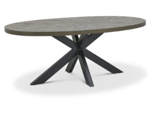 Bentley Designs Ellipse Fumed Oak 6 Seater Dining Table