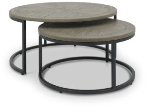 Bentley Designs Monroe Silver Grey Nest Of Coffee Tables
