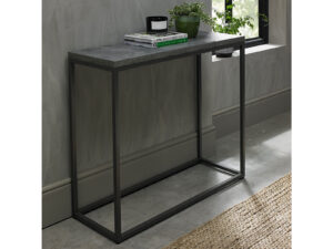 Bentley Designs Renzo Zinc & Dark Grey Narrow Console Table