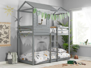 3ft Single Birlea Adventure Bunk Bed in Grey