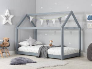 3ft Single Birlea House Bed in Grey