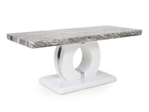 Shankar Neptune Marble Effect Grey/White Coffee Table