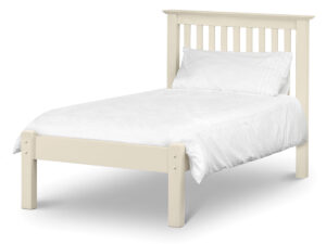 3ft Single Julian Bowen Barcelona Bedstead in Stone White (Low Foot End)