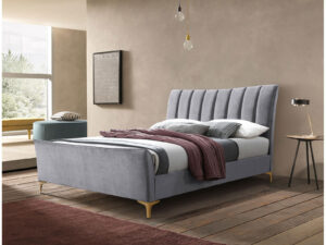 4ft6 Double Birlea Clover Bedstead in Grey Velvet