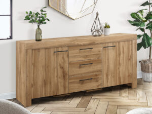 Birlea Compton 3 Drawer 2 Door Sideboard in Oak