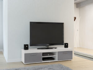 Birlea Edgeware TV Unit in White & Grey