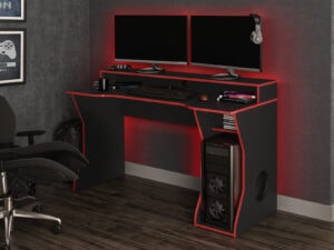 Birlea Enzo Gaming Computer Desk in Black and Red