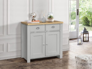 Birlea Highgate 2 Door 2 Drawer Sideboard in Grey And Oak