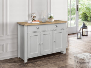 Birlea Highgate 3 Door 2 Drawer Sideboard in Grey And Oak