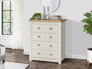 Birlea Highgate Chest - 4 Drawer in Cream And Oak