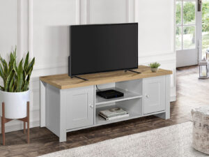 Birlea Highgate Large Tv Unit in Grey And Oak