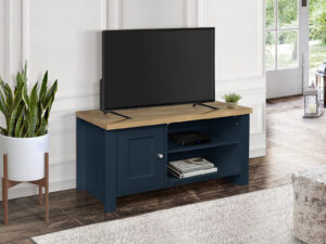 Birlea Highgate Small Tv Unit in Navy Blue And Oak