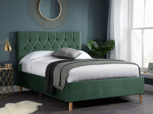 4ft Small Double Birlea Loxley Fabric Bedstead in Green