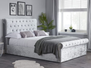 4ft6 Double Birlea Sienna Side Ottoman Bedstead in GREY