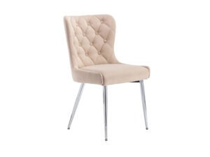 The Furniture Mill Chair Collection Button Back Dining Chair CH110 in Taupe Velvet