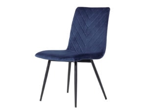 The Furniture Mill Chair Collection Retro Dining Chair CH66 in Blue Velvet