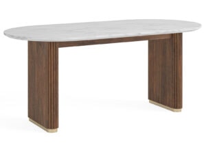 Corndell Global Home Harvard Oval Dining Table Marble Top
