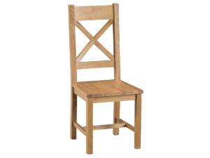 Furniture Mill Corby Cross Back Chair Wooden Seat