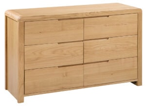 Julian Bowen Curve Chest - 6 Drawer Wide
