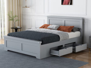 4ft6 Double Flintshire Furniture Conway 4 Drawer Bedstead in Heritage Grey