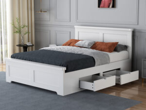 4ft6 Double Flintshire Furniture Conway 4 Drawer Bedstead in Painted White